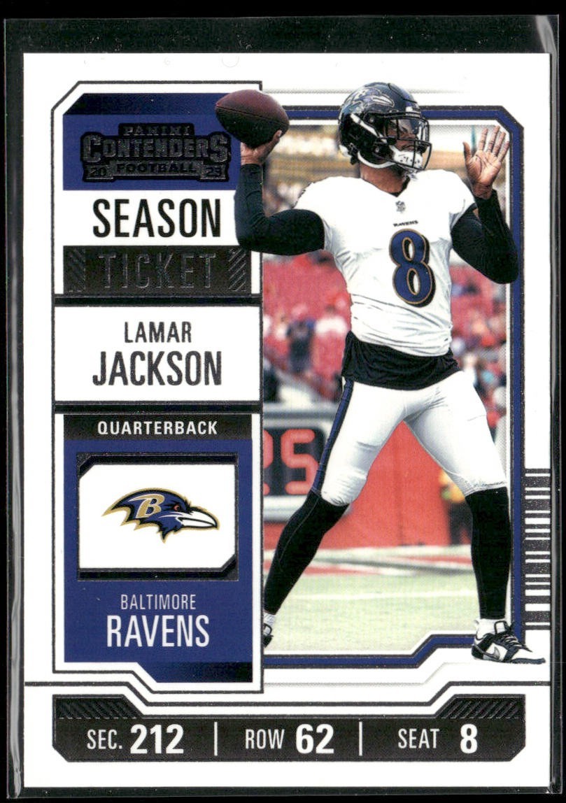 Lamar Jackson Player Lot Bundle 10 Different Football Cards LJ003 Ravens 1 RC back