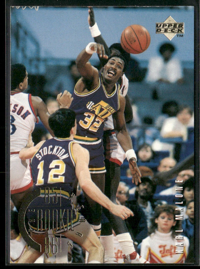 Karl Malone Player Lot Bundle 10 Basketball Cards KM002 Utah Jazz back