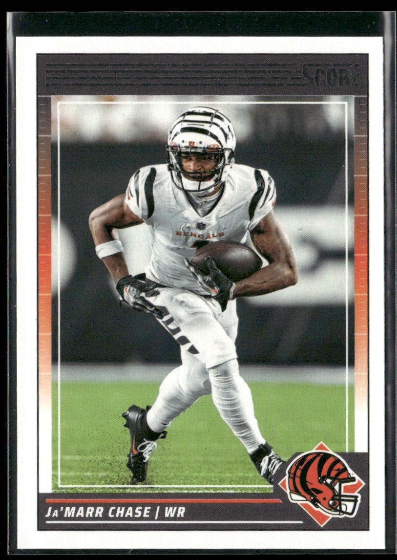 Ja'Marr Chase Player Lot Bundle 10 Different Football Cards JC002 Bengals 5 RC back