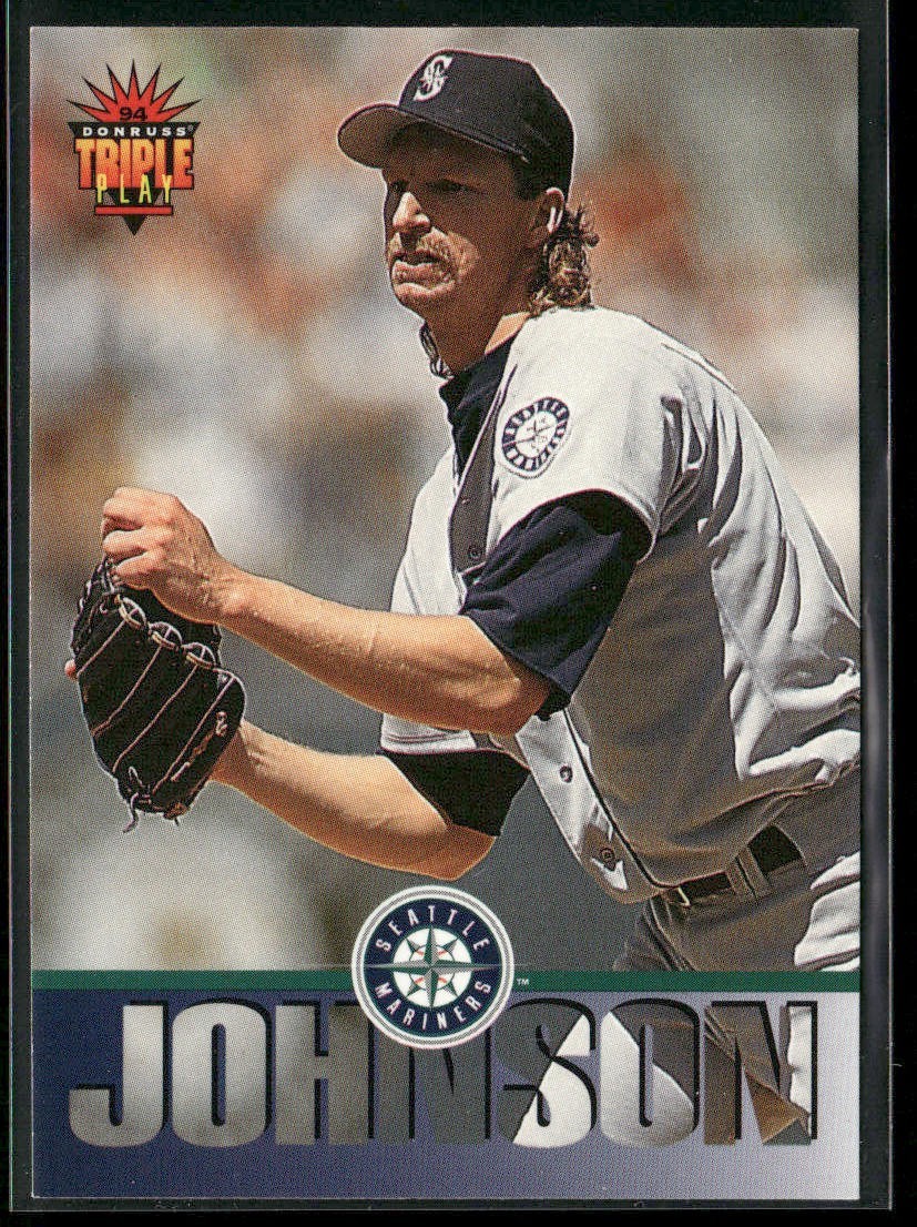 Randy Johnson Lot Bundle 10 Different Baseball Cards RJ002 Mariners back