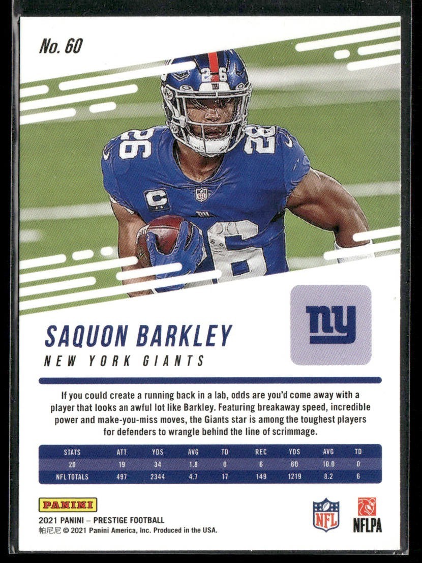 Saquon Barkley Player Lot Bundle 10 Different Football Cards SB003 Giants back