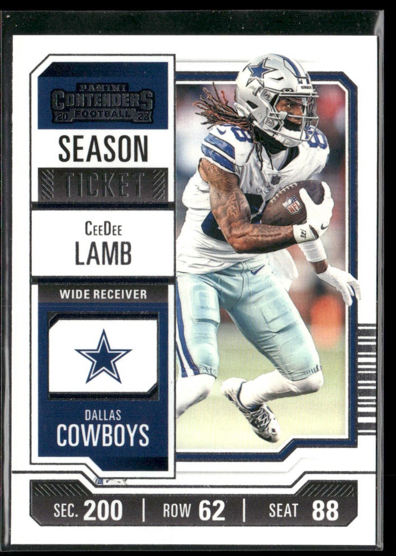 CeeDee Lamb Player Lot Bundle 10 Different Football Cards CDL002 Cowboys 2 RC back