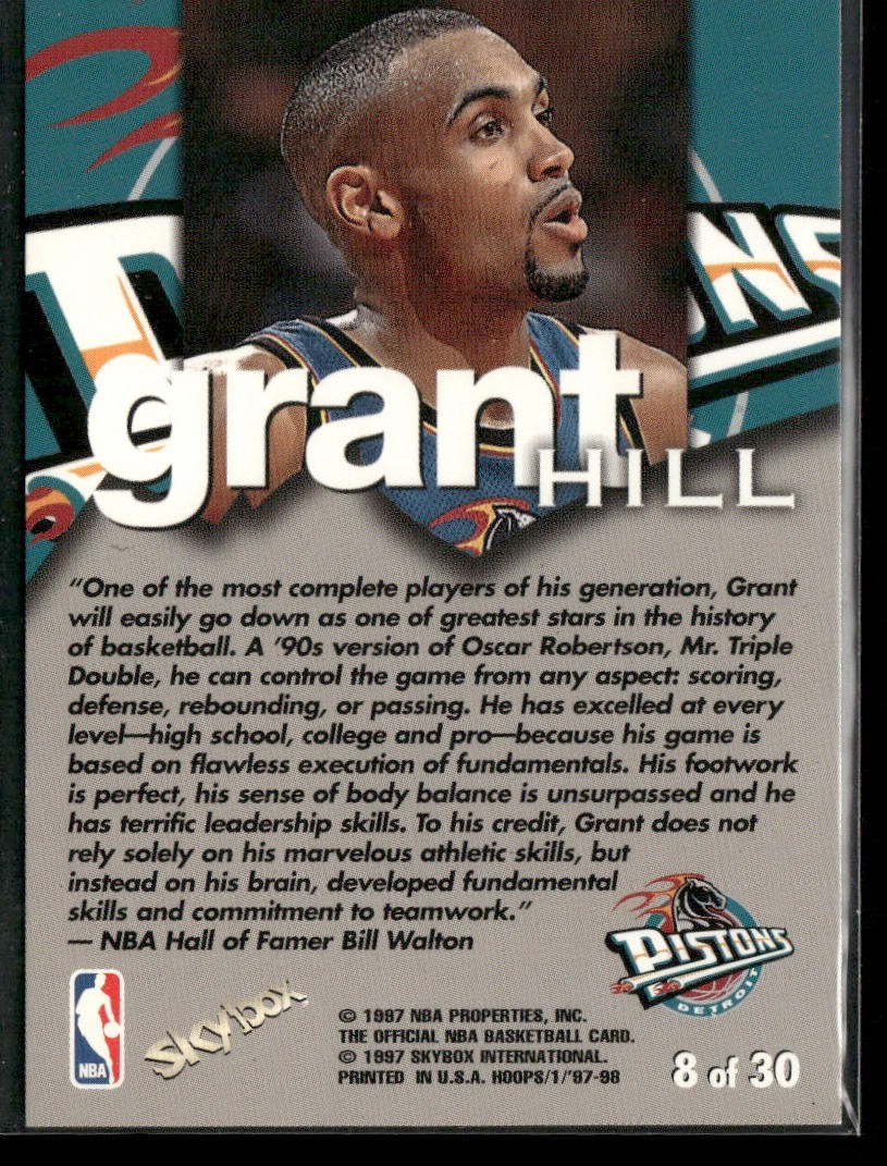 Grant Hill Player Lot Bundle 10 Basketball Cards GH003 Pistons 1 RC back