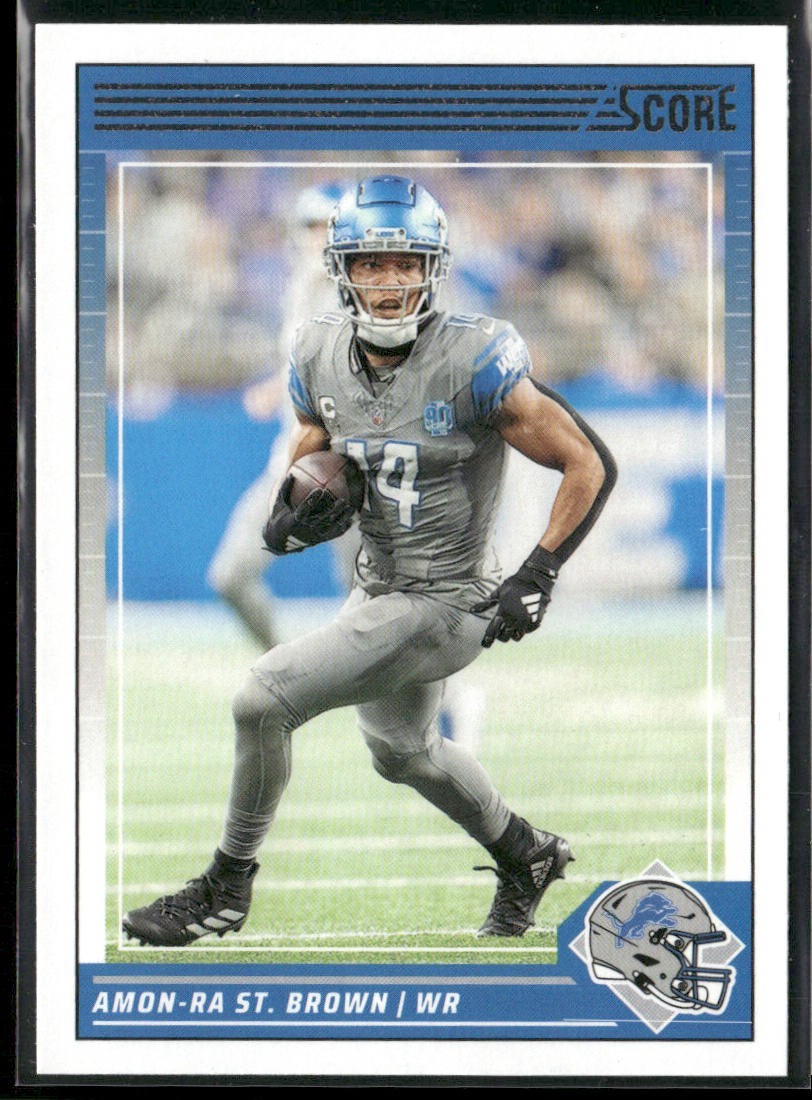 Amon-Ra St. Brown Player Lot Bundle 10 Different Football Cards ASB001 Lions 2RC back