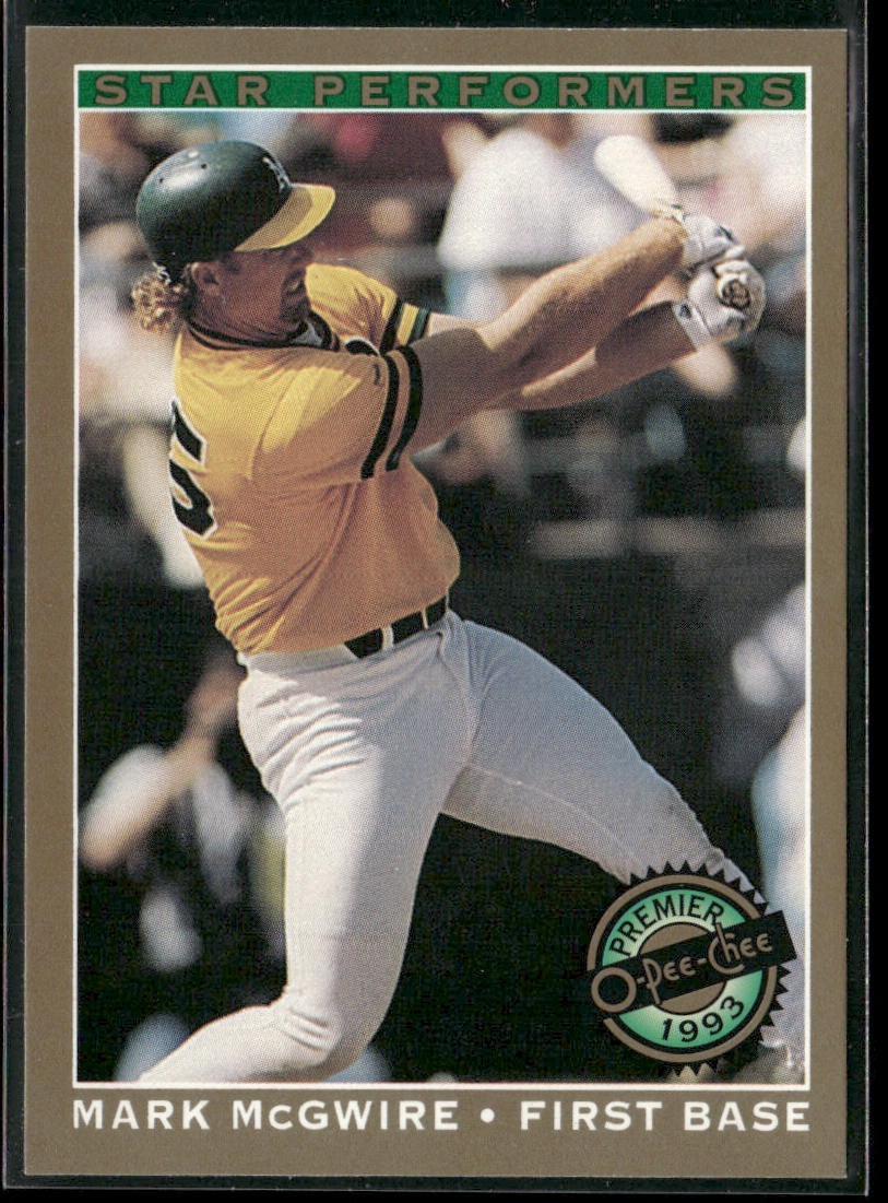 Mark McGwire Player Lot Bundle 10 Different Baseball Cards MM002 Athletics back