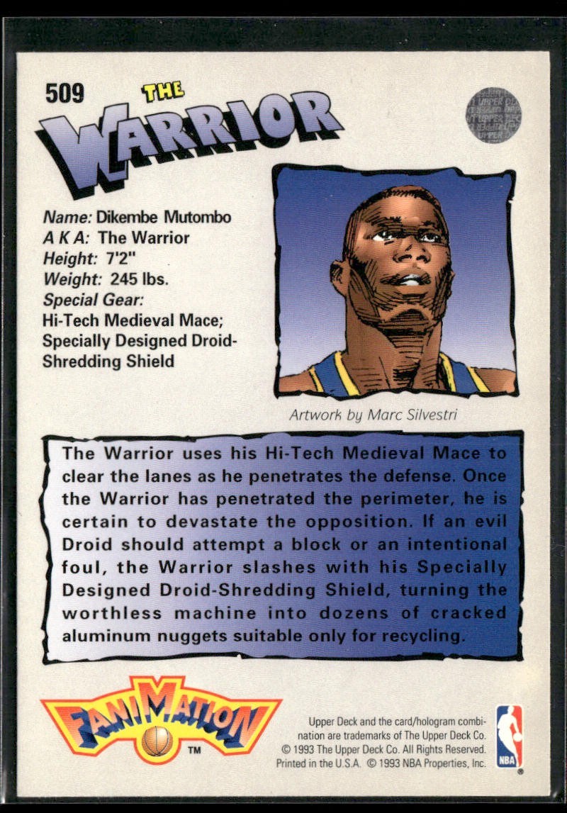 Dikembe Mutombo Player Lot Bundle 10 Basketball Cards DM004 Nuggets Hawks back