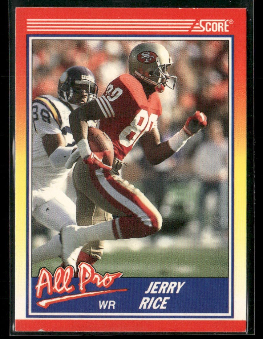 Jerry Rice Player Lot Bundle 10 Different Football Cards JR010 49ers back