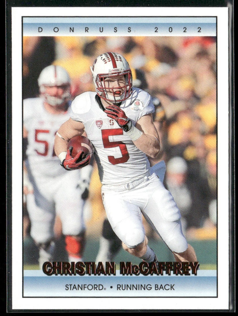 Christian McCaffrey Player Lot Bundle 10 Different Football Cards CM001 back