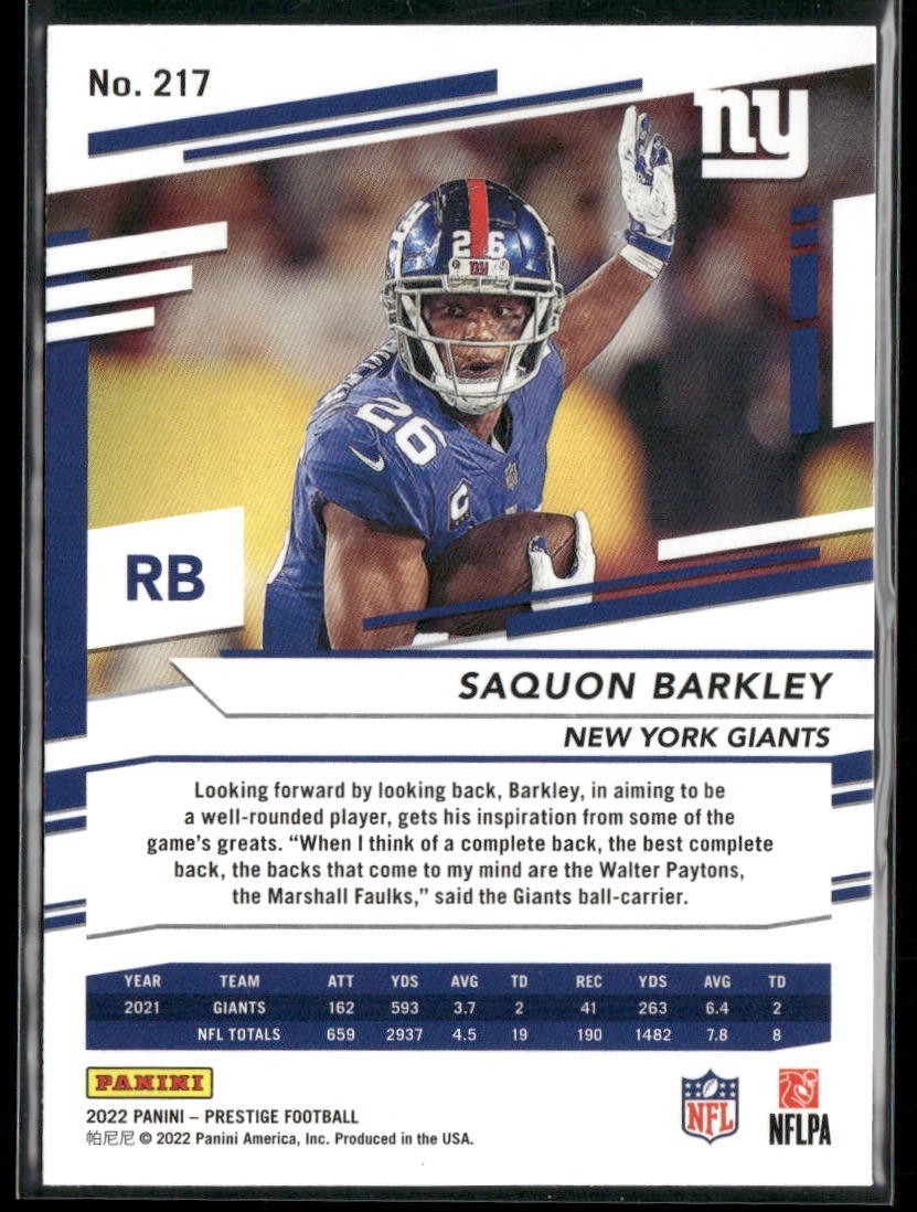 Saquon Barkley Player Lot Bundle 10 Different Football Cards SB001 Giants back