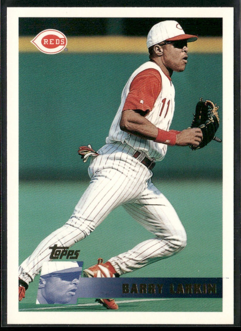 Barry Larkin Player Lot Bundle 10 Different Baseball Cards BL002 Reds back