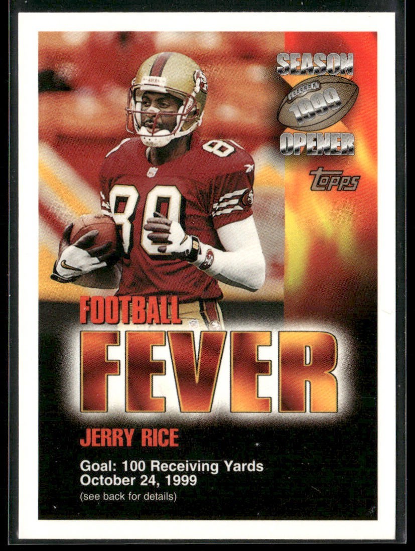 Jerry Rice Player Lot Bundle 10 Different Football Cards JR010 49ers back