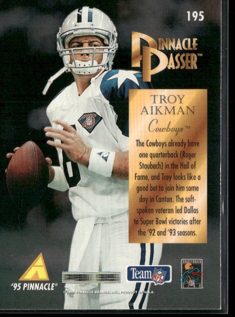 Troy Aikman Player Lot Bundle 10 Different Football Cards TA008 Cowboys back