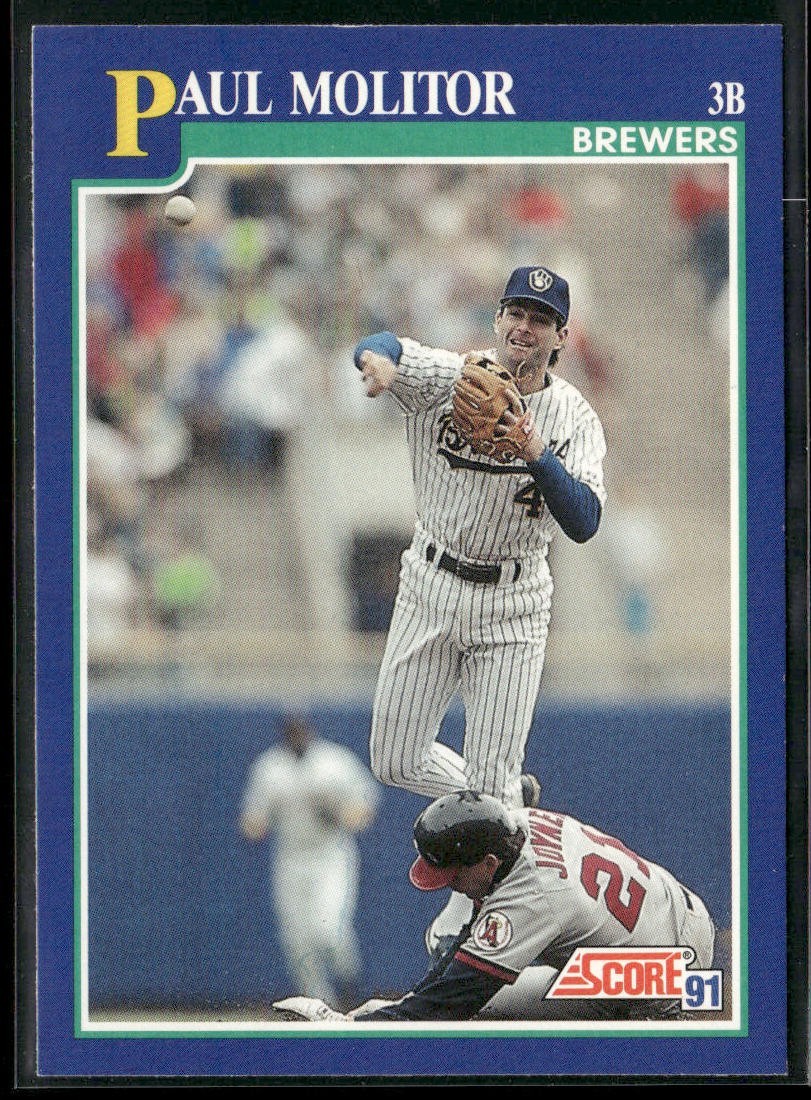 Paul Molitor Player Lot Bundle 10 Different Baseball Cards PM001 Brewers back