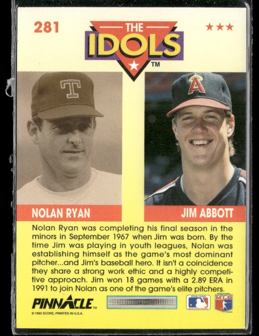 Nolan Ryan Player Lot Bundle 10 Different Baseball Cards NR003 Rangers back