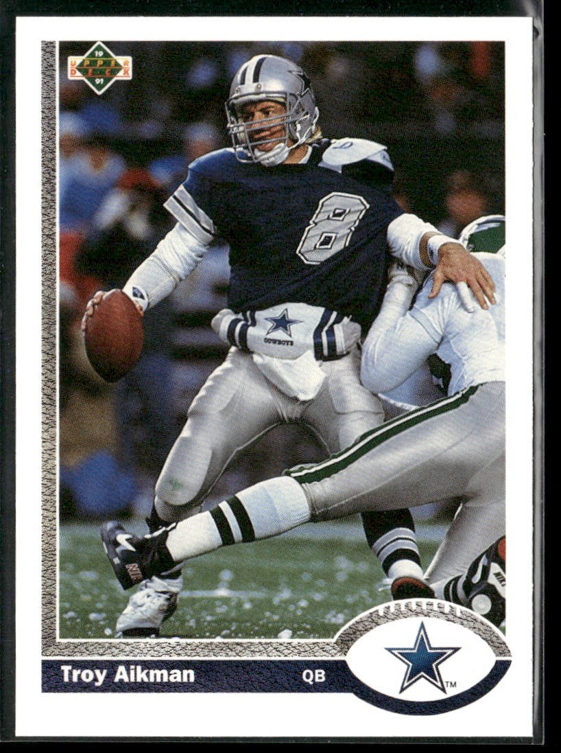 Troy Aikman Player Lot Bundle 10 Different Football Cards TA008 Cowboys back