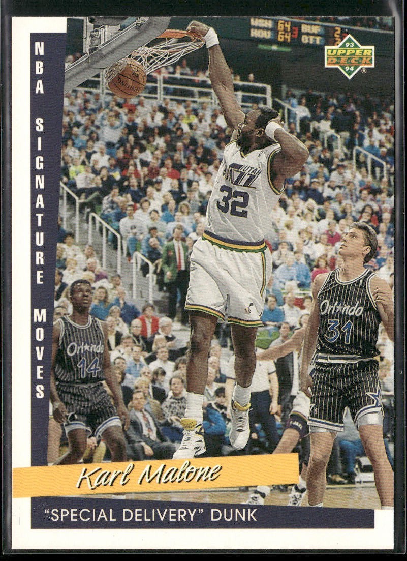 Karl Malone Player Lot Bundle 10 Basketball Cards KM004 Utah Jazz front