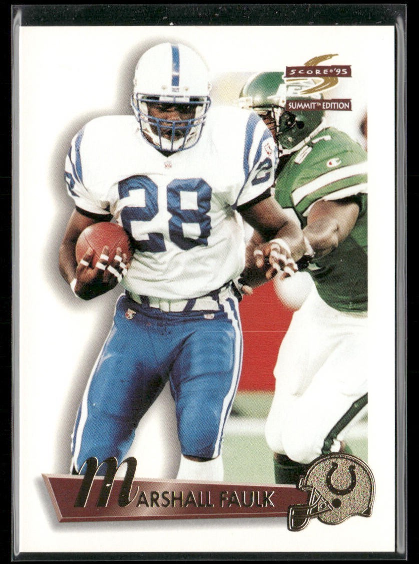 Marshall Faulk Player Lot Bundle 10 Different Football Cards MF003 3 RC back