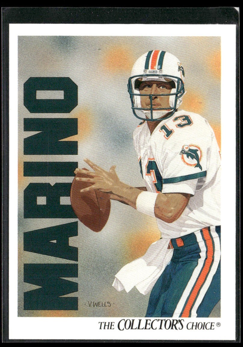 Dan Marino Player Lot Bundle 10 Different Football Cards DM008 Dolphins back