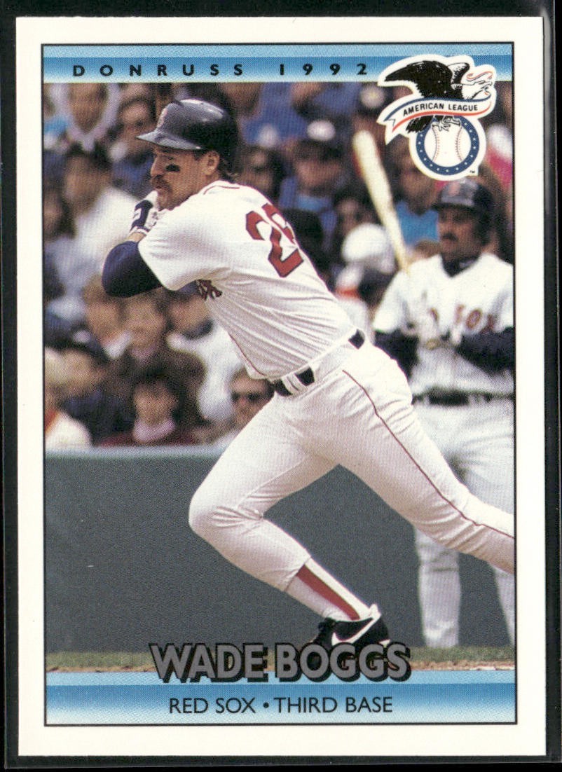 Wade Boggs Player Lot Bundle 10 Different Baseball Cards WB001 Red Sox back