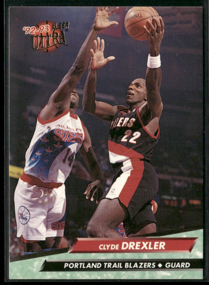 Clyde "The Glide" Drexler Player Lot Bundle 10 Basketball Cards CD001 Portland back
