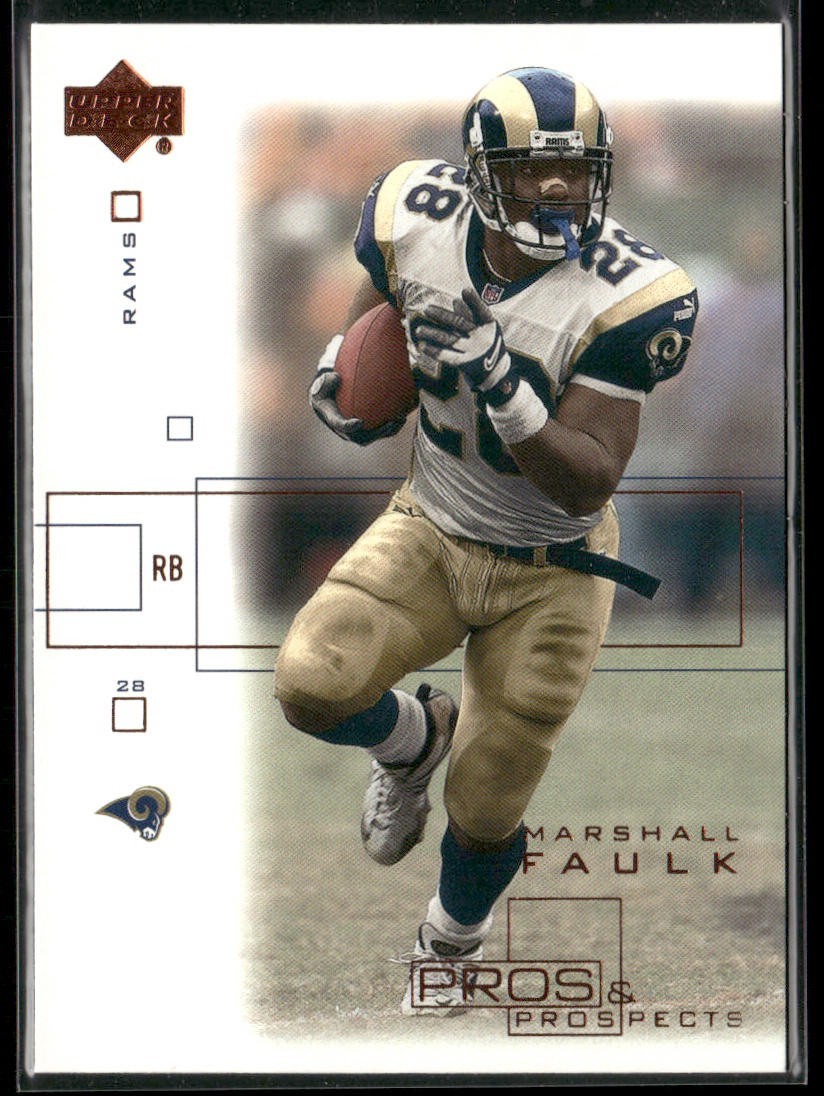 Marshall Faulk Player Lot Bundle 10 Different Football Cards MF003 3 RC back
