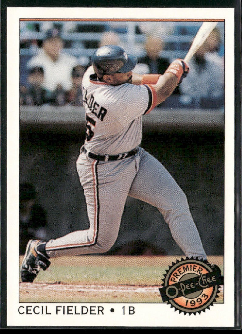 Cecil Fielder Player Lot Bundle 10 Different Baseball Cards CF001 Tigers back
