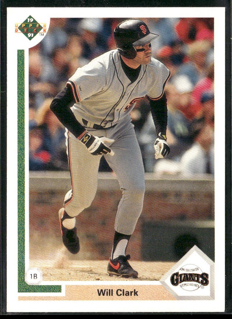 Will Clark Player Lot Bundle 10 Different Baseball Cards WC002 Giants back