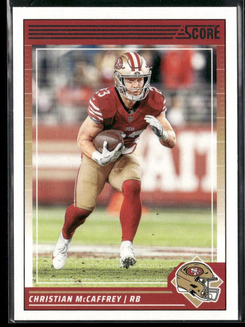 Christian McCaffrey Player Lot Bundle 10 Different Football Cards CM002 back