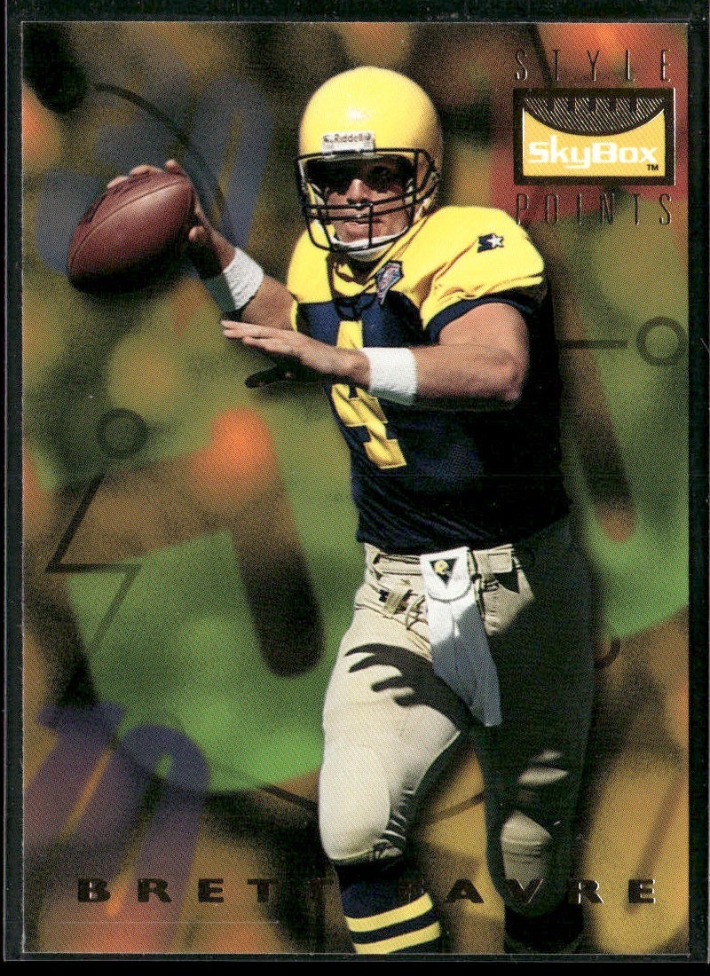 Brett Favre Player Lot Bundle 10 Different Football Cards BF002 Packers back