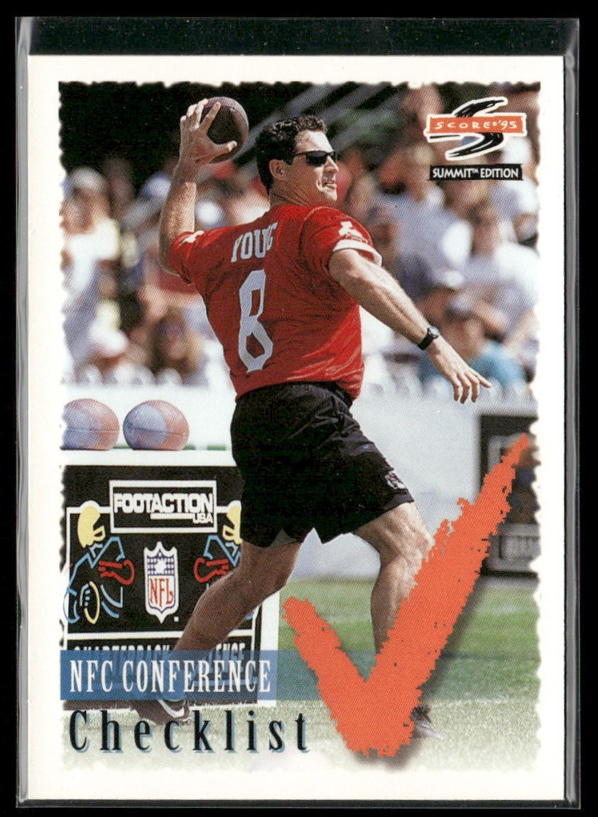 Steve Young Player Lot Bundle 10 Different Football Cards SY003 49ers back