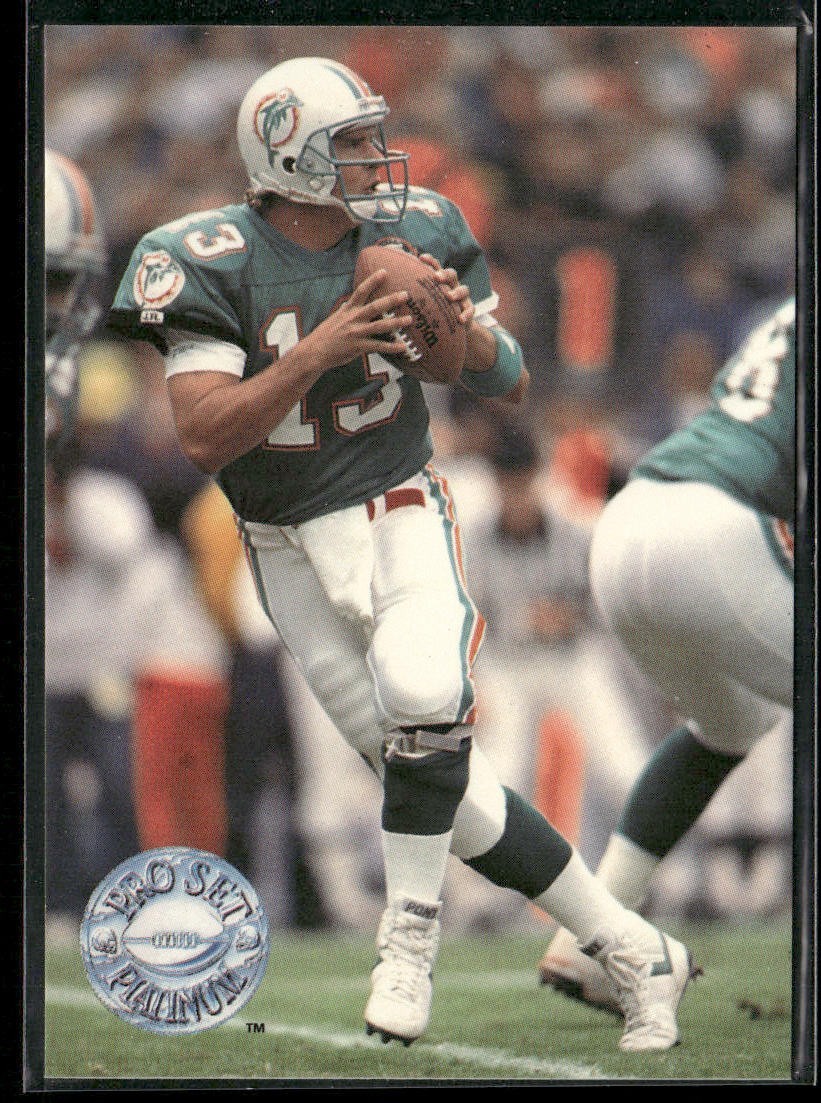 Dan Marino Player Lot Bundle 10 Different Football Cards DM003 Dolphins back
