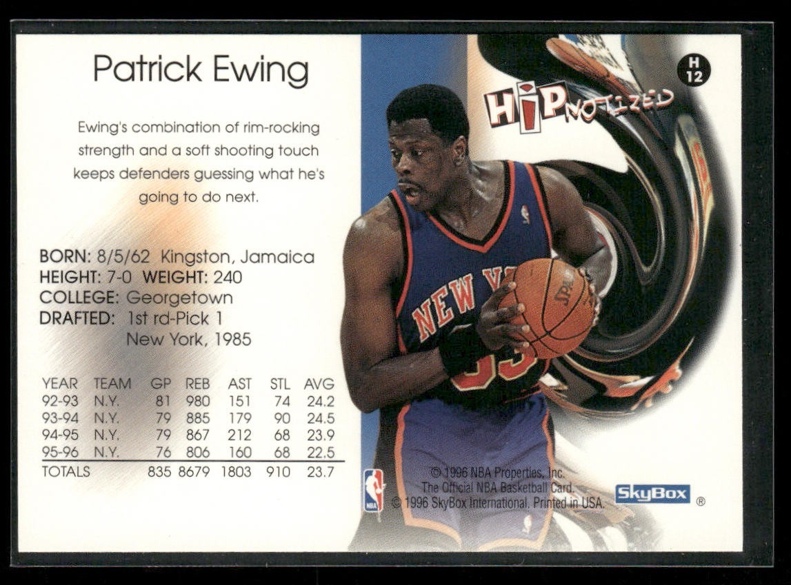 Patrick Ewing Player Lot Bundle 10 Basketball Cards PE005 New York Knicks back