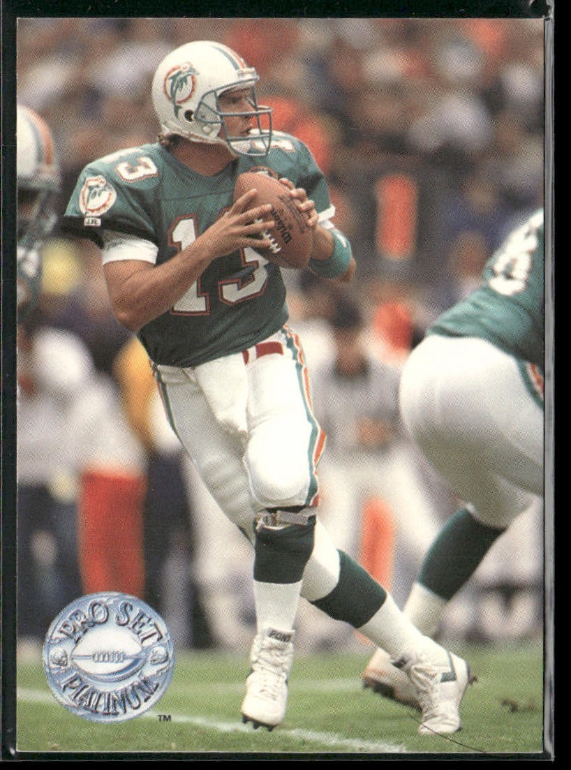 Dan Marino Player Lot Bundle 10 Different Football Cards DM001 Dolphins back