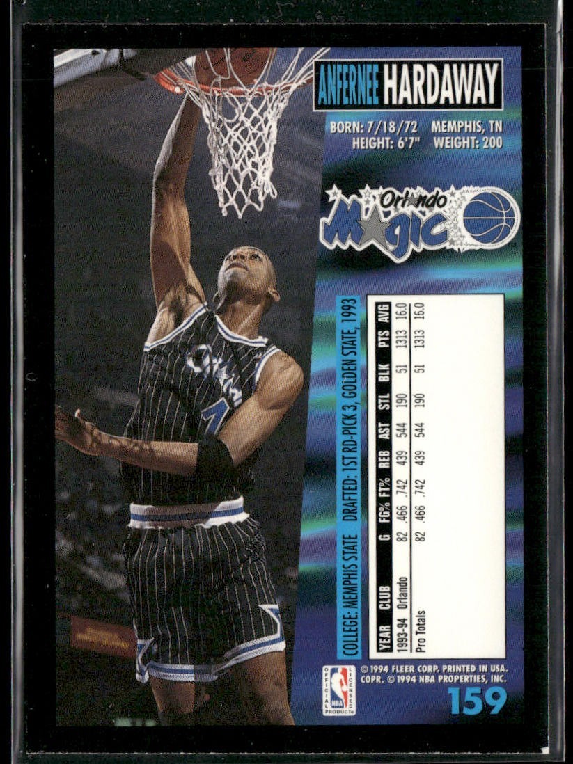 Anfernee "Penny" Hardaway Player Lot Bundle 10 Basketball Cards AH003 1 RC Magic back