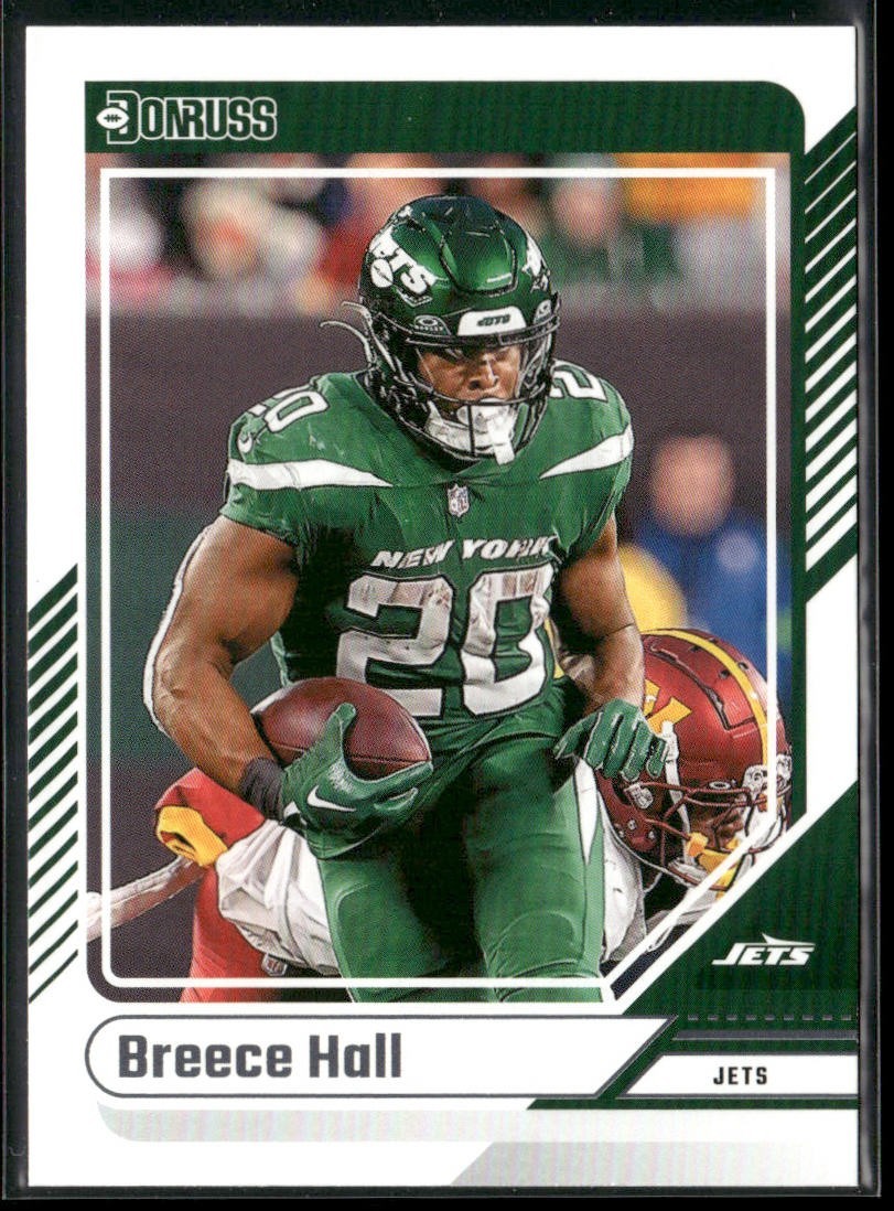 Breece Hall Player Lot Bundle 10 Different Football Cards BH001 Jets 4 RC back