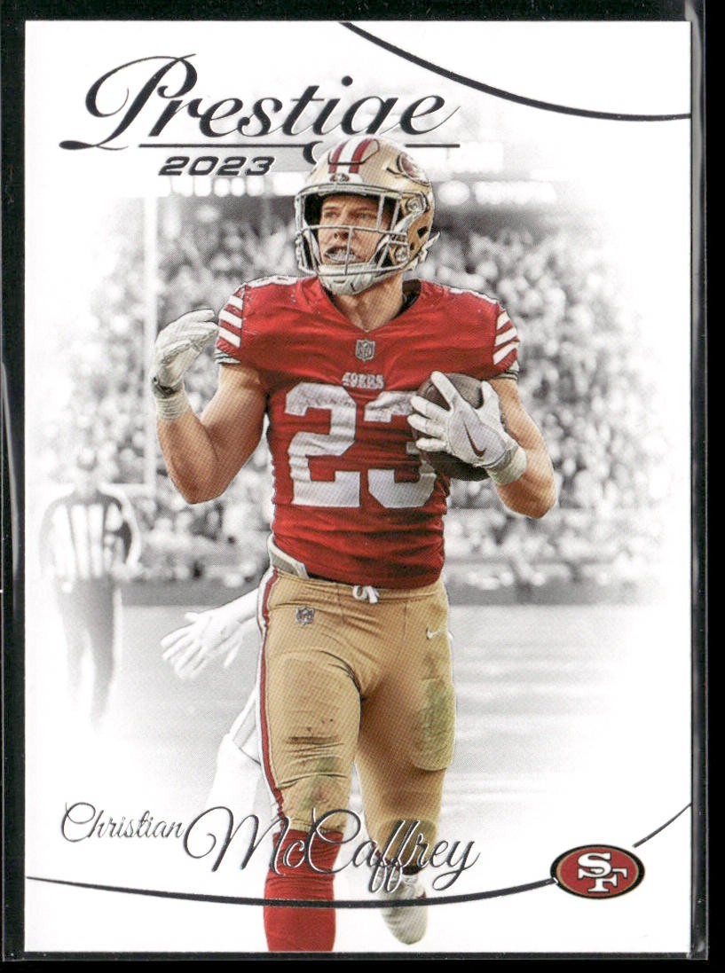 Christian McCaffrey Player Lot Bundle 10 Different Football Cards CM002 back