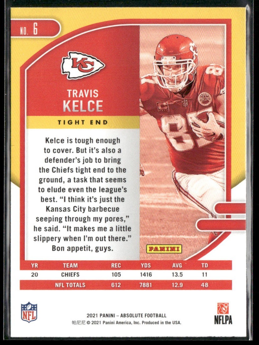 Travis Kelce Player Lot Bundle 10 Different Football Cards TK001 Chiefs back