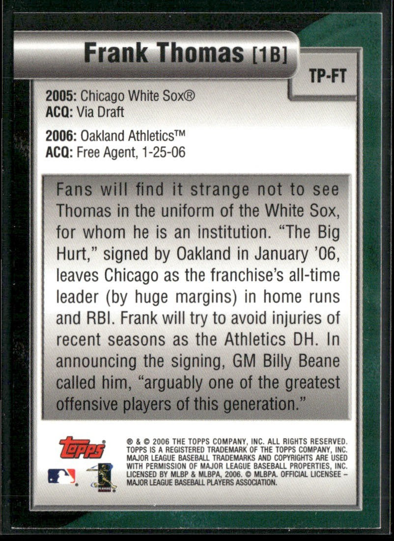 Frank Thomas Player Lot Bundle 10 Different Baseball Cards FT001 White Sox back
