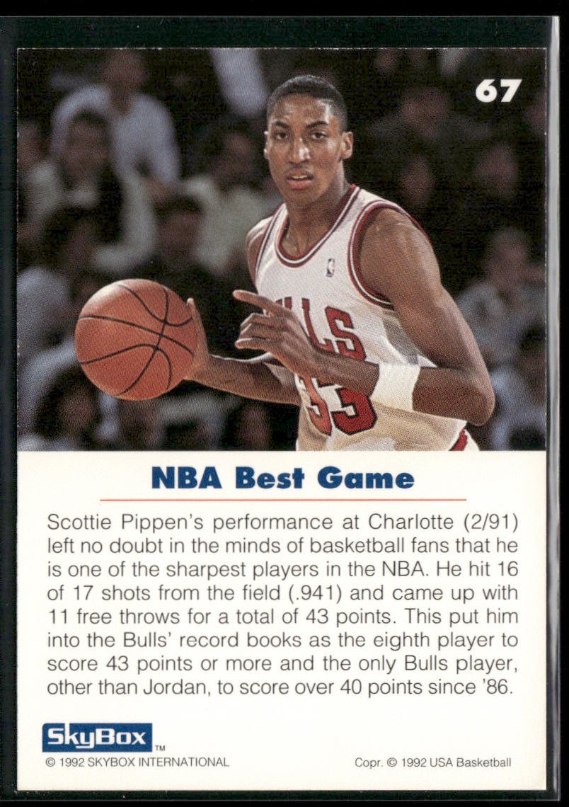Scottie Pippen Player Lot Bundle 10 Basketball Cards SP003 Chicago Bulls back