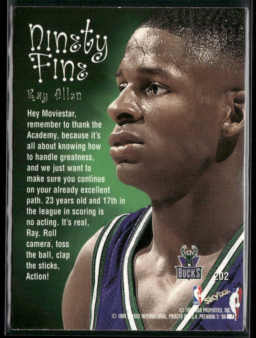 Ray Allen Player Lot Bundle 10 Basketball Cards RA001 Bucks back
