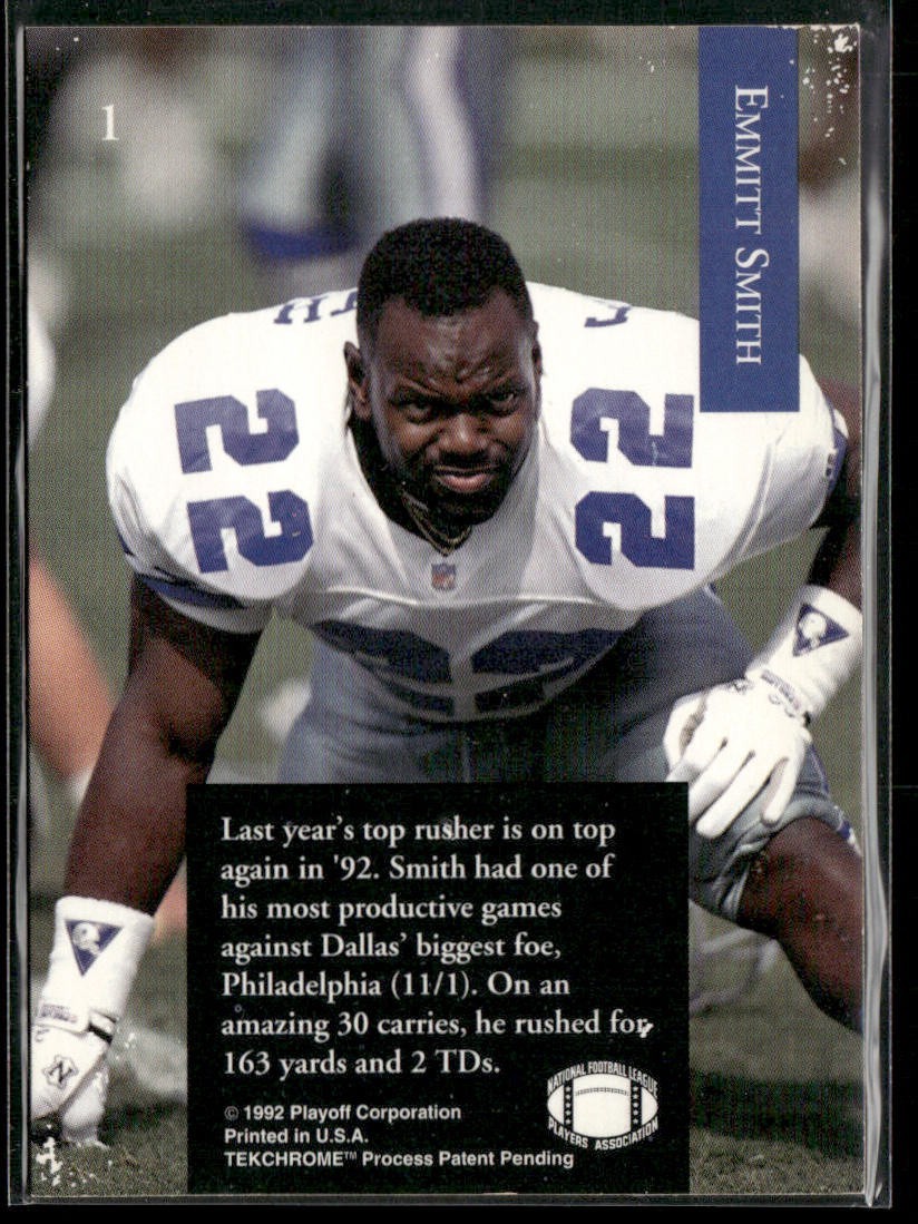 Emmitt Smith Player Lot Bundle 10 Different Football Cards ES002 Cowboys back
