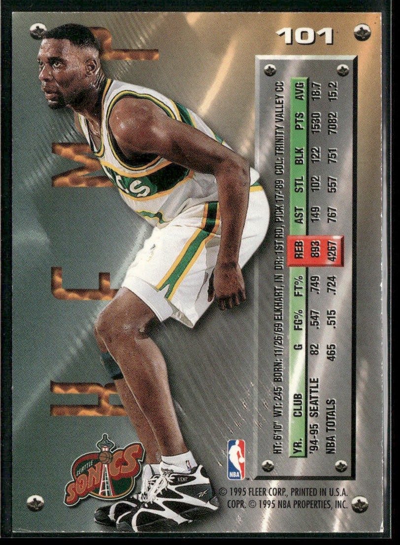 Shawn Kemp Player Lot Bundle 10 Basketball Cards SK001 Supersonics Cavs 1 RC back