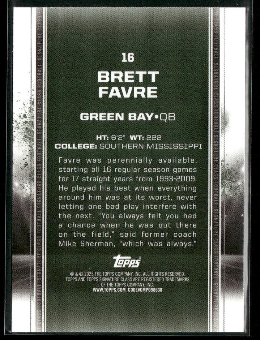 Brett Favre Player Lot Bundle 10 Different Football Cards BF005 Packers 1 RC back