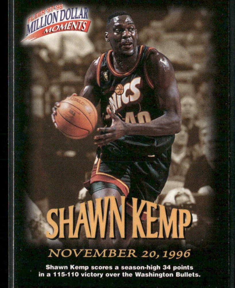 Shawn Kemp Player Lot Bundle 10 Basketball Cards SK004 Supersonics Cavs back