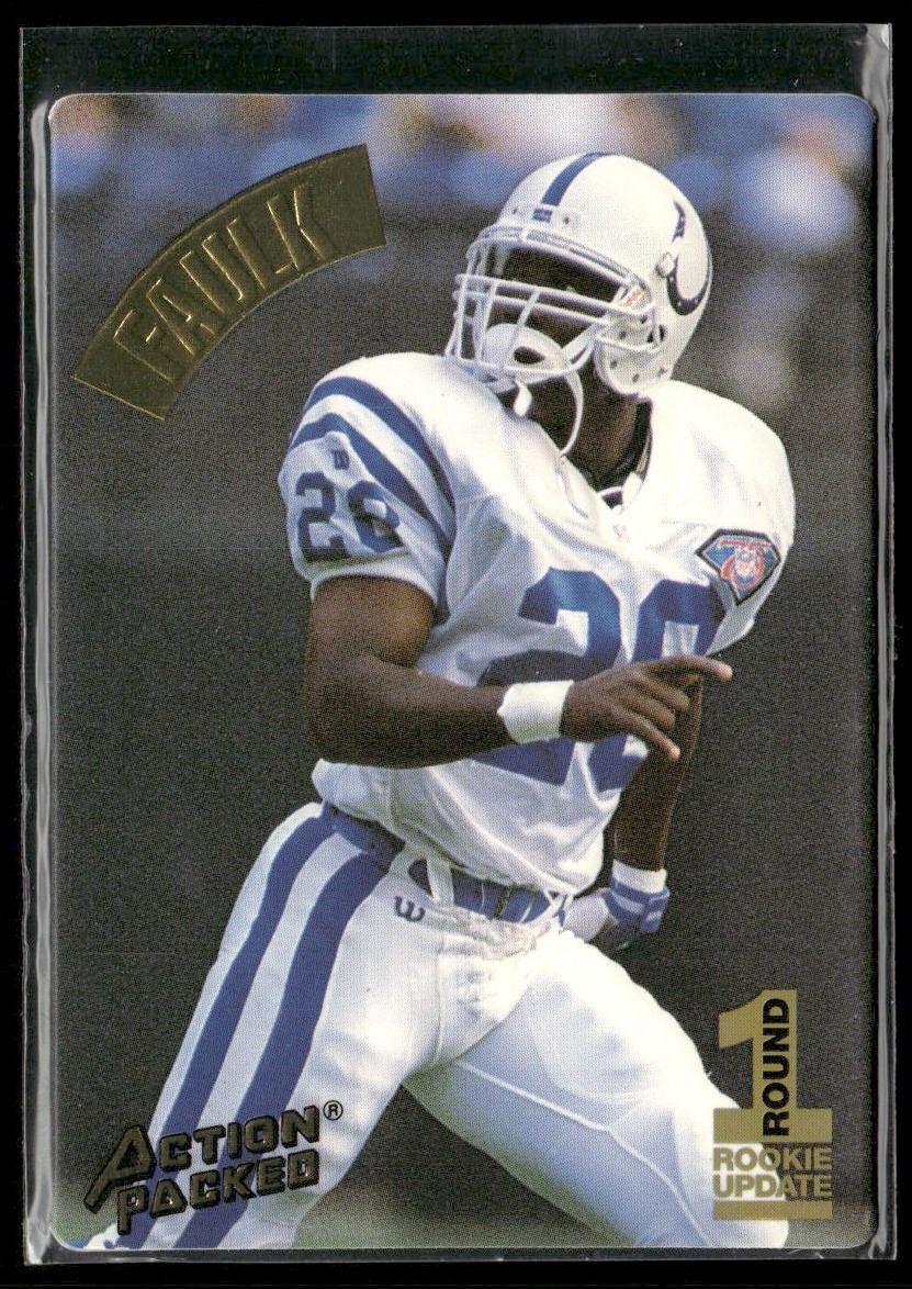 Marshall Faulk Player Lot Bundle 10 Different Football Cards MF003 3 RC back