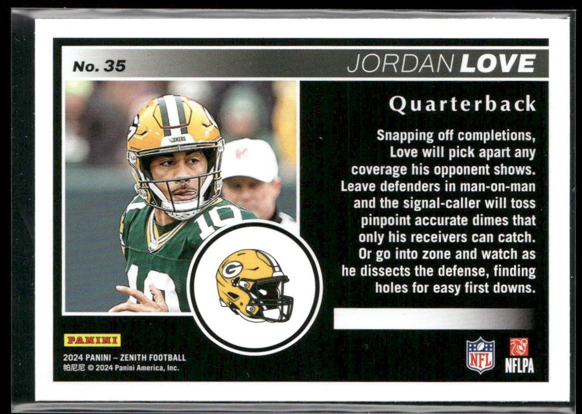 Jordan Love Player Lot Bundle 10 Different Football Cards JL002 Packers back