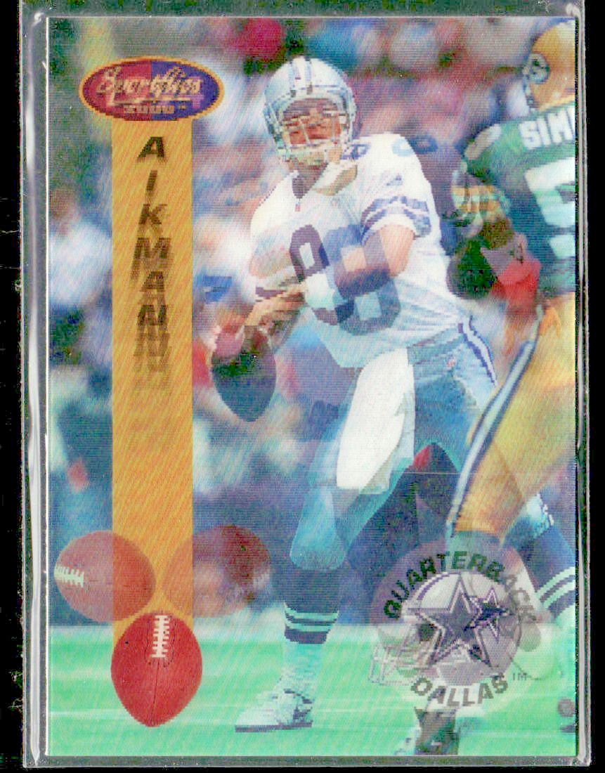 Troy Aikman Player Lot Bundle 10 Different Football Cards TA004 Cowboys front
