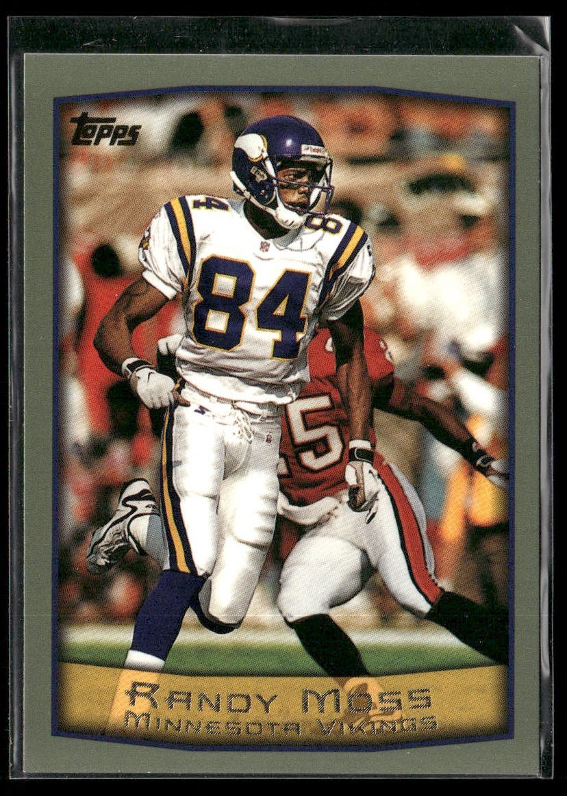 Randy Moss Player Lot Bundle 10 Different Football Cards RM002 Vikings Raiders back