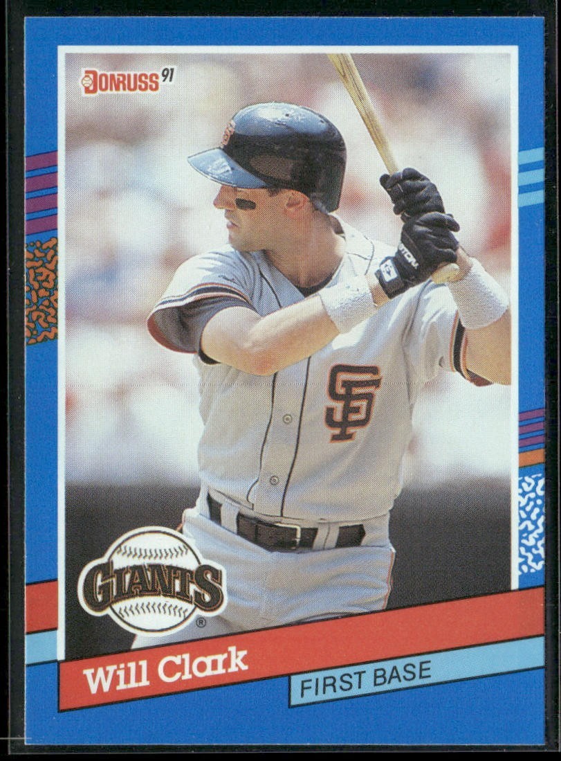 Will Clark Player Lot Bundle 10 Different Baseball Cards WC002 Giants back