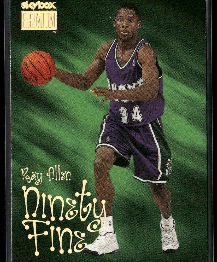 Ray Allen Player Lot Bundle 10 Basketball Cards RA001 Bucks back
